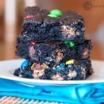 fudgy brownies with m&ms