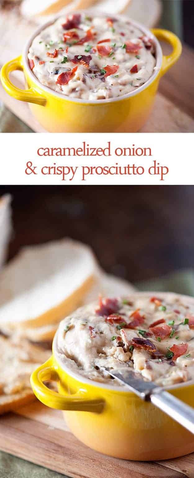 Caramelized Onion and Crispy Prosciutto Dip