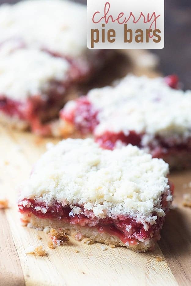 Cherry Pie Bars - a simple recipe with just four ingredients!