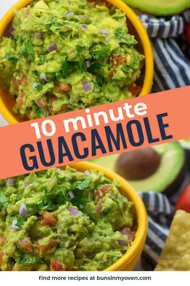 homemade guac photo collage