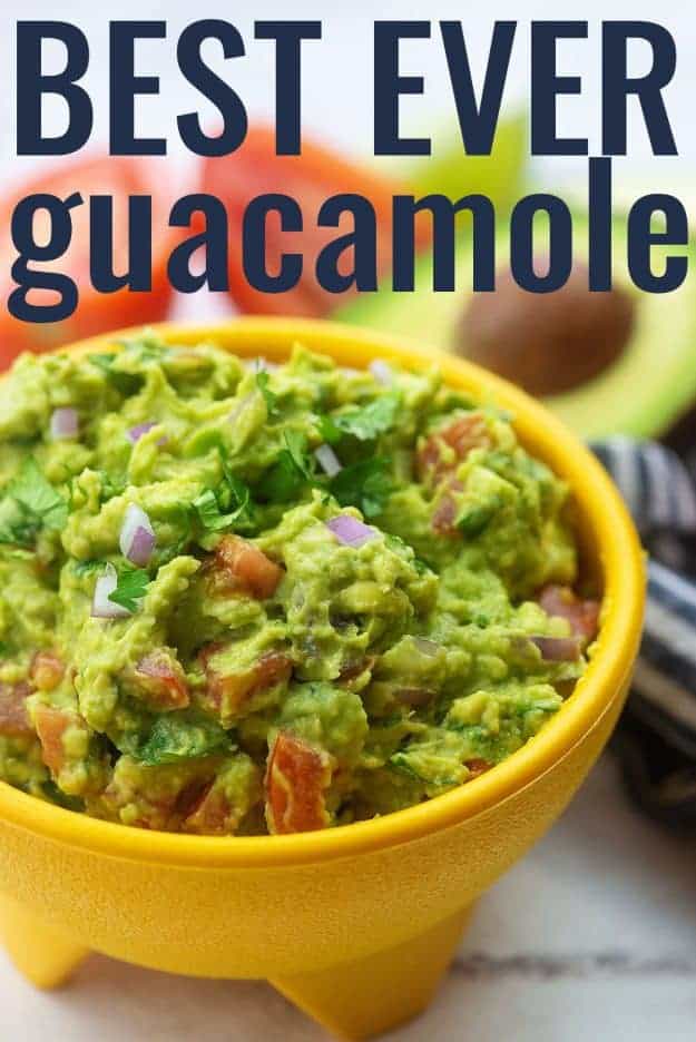 best guacamole dip in yellow bowl