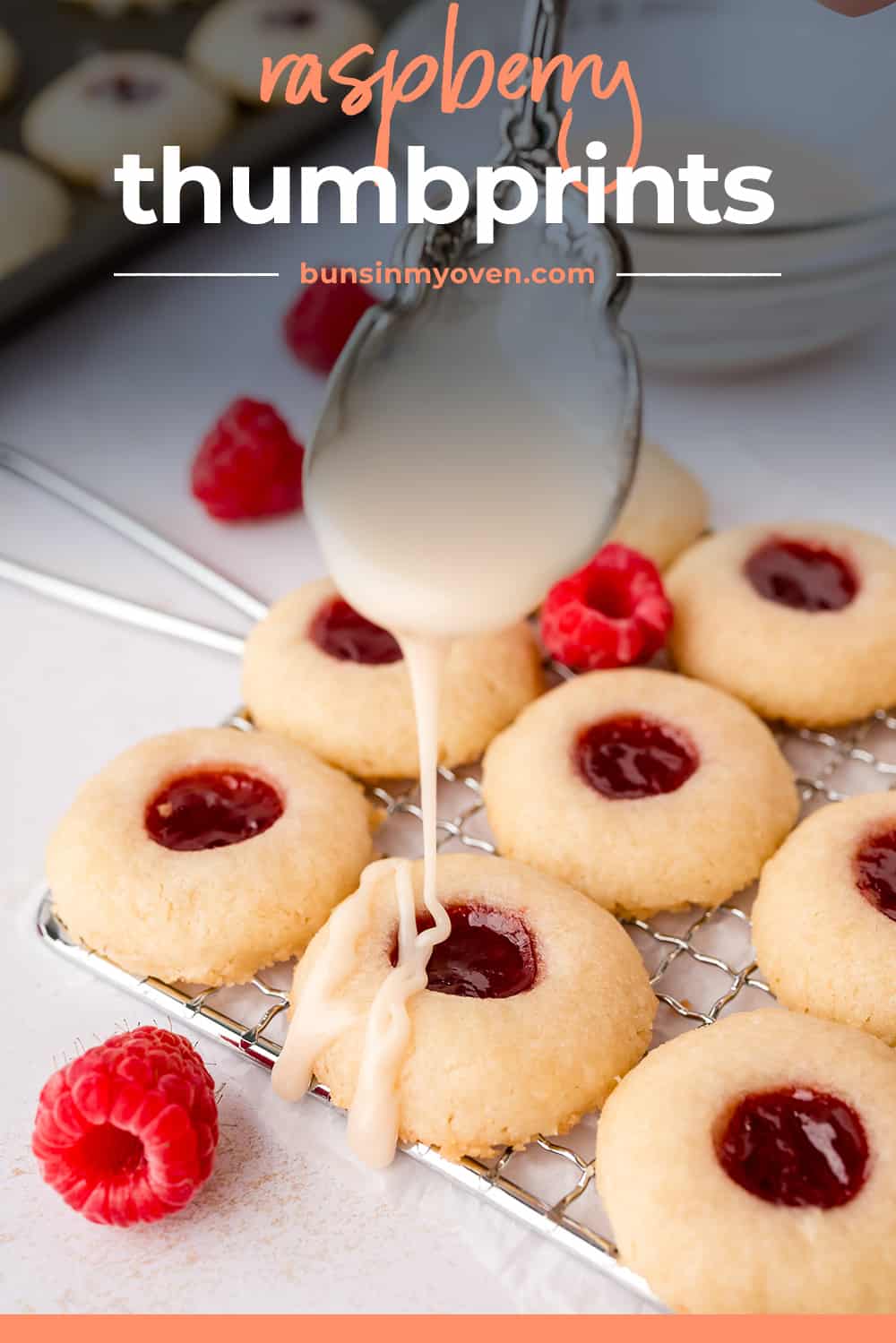 Raspberry Thumbprint Cookies | Buns In My Oven