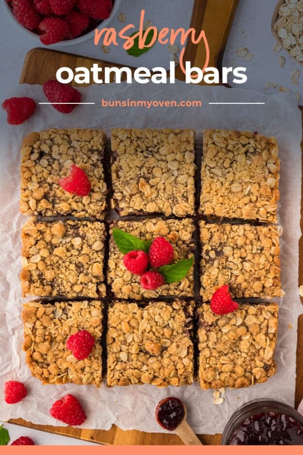 Sliced raspberry bars.
