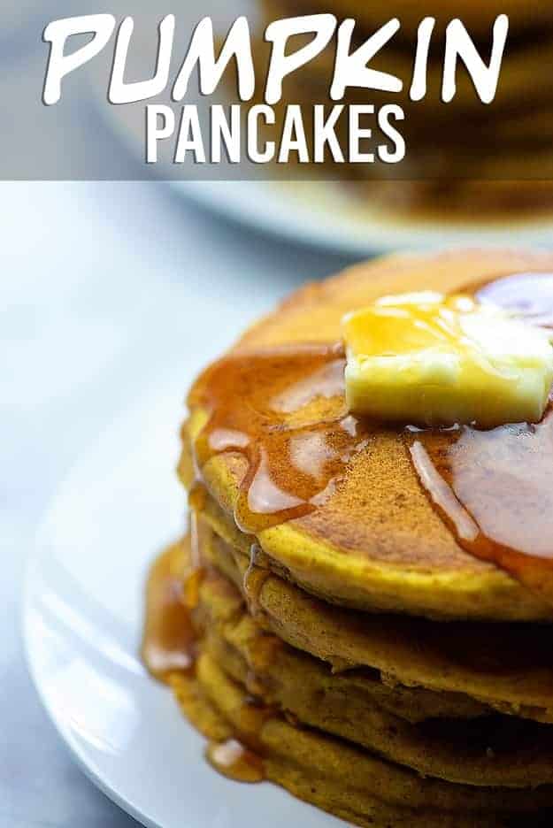 A piece of cake on a plate, with Pancake and Pumpkin