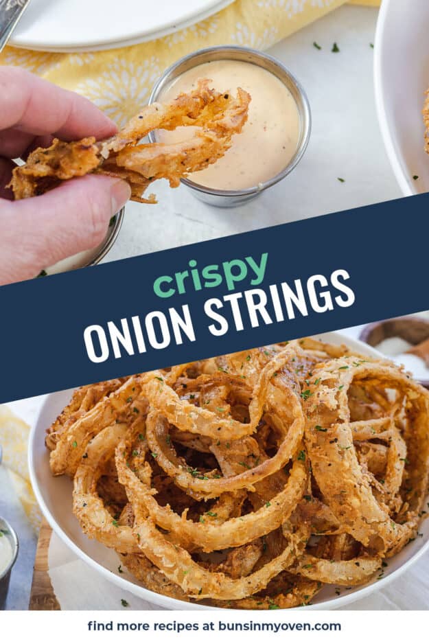 collage of onion strings.
