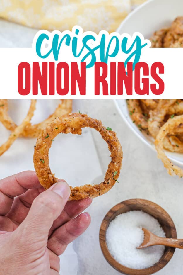 hand holding an onion ring.