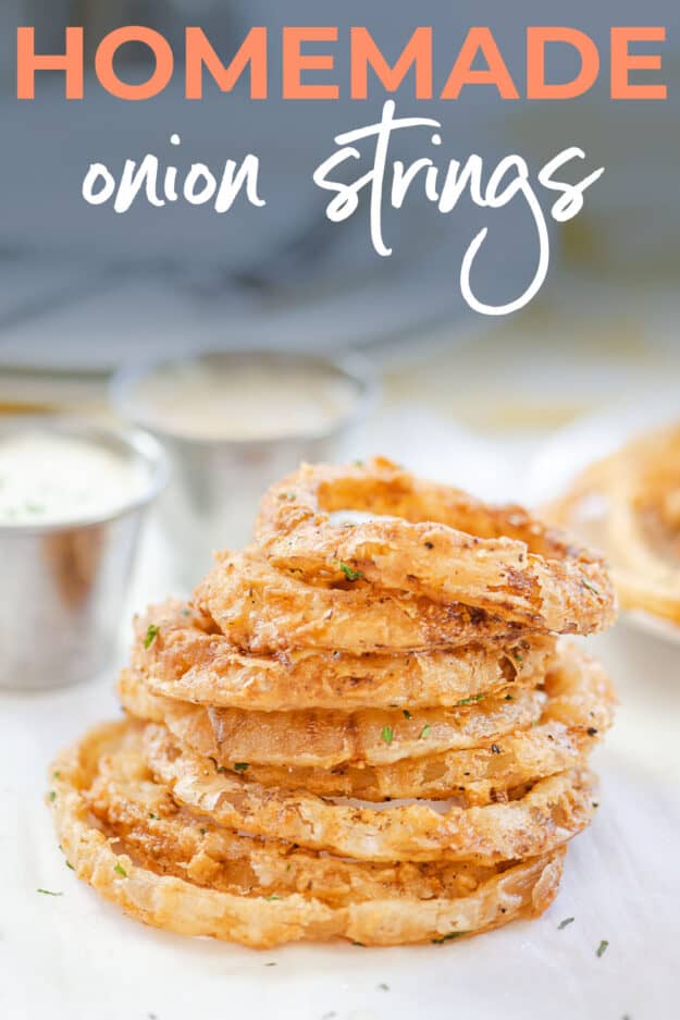 stack of onion strings.