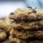 Stack of chocolate chip cookies