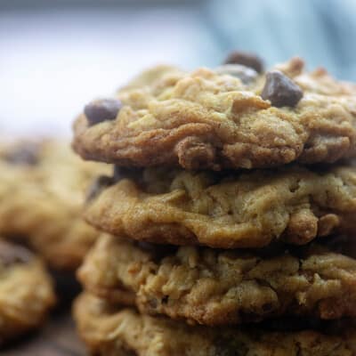 Stack of chocolate chip cookies