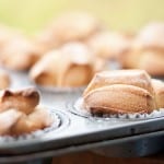 Brioche buns in a muffin pan