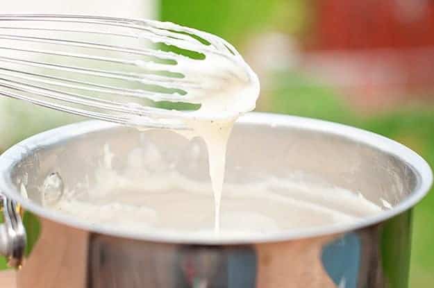 cream of chicken soup substitute recipe-dripping from mixer