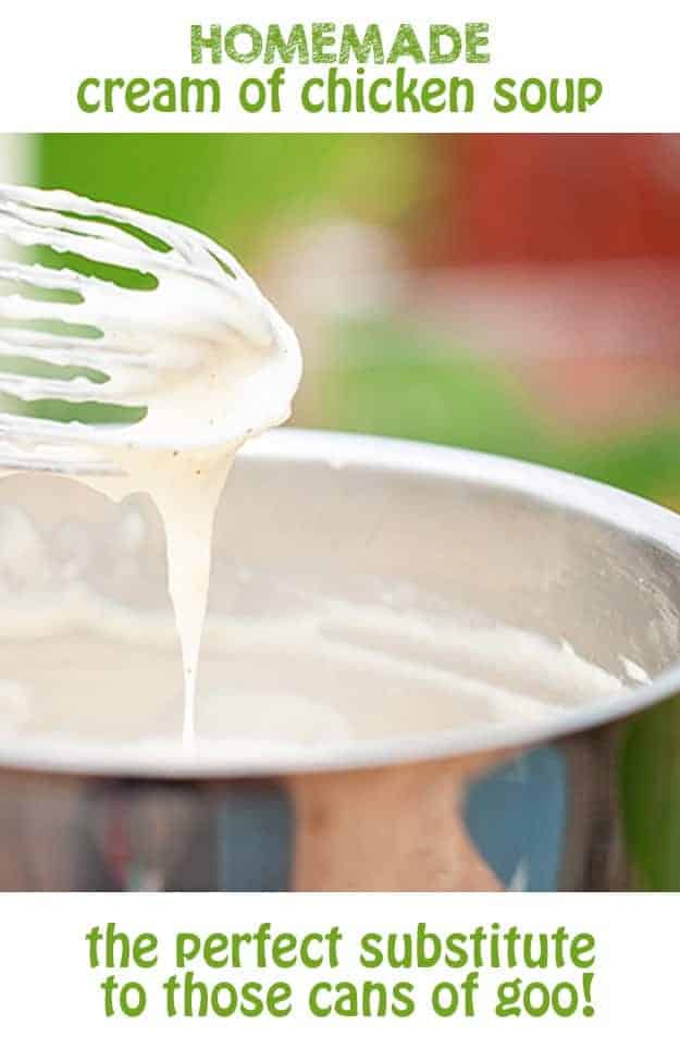 Cream of chicken soup substitute being mixed.