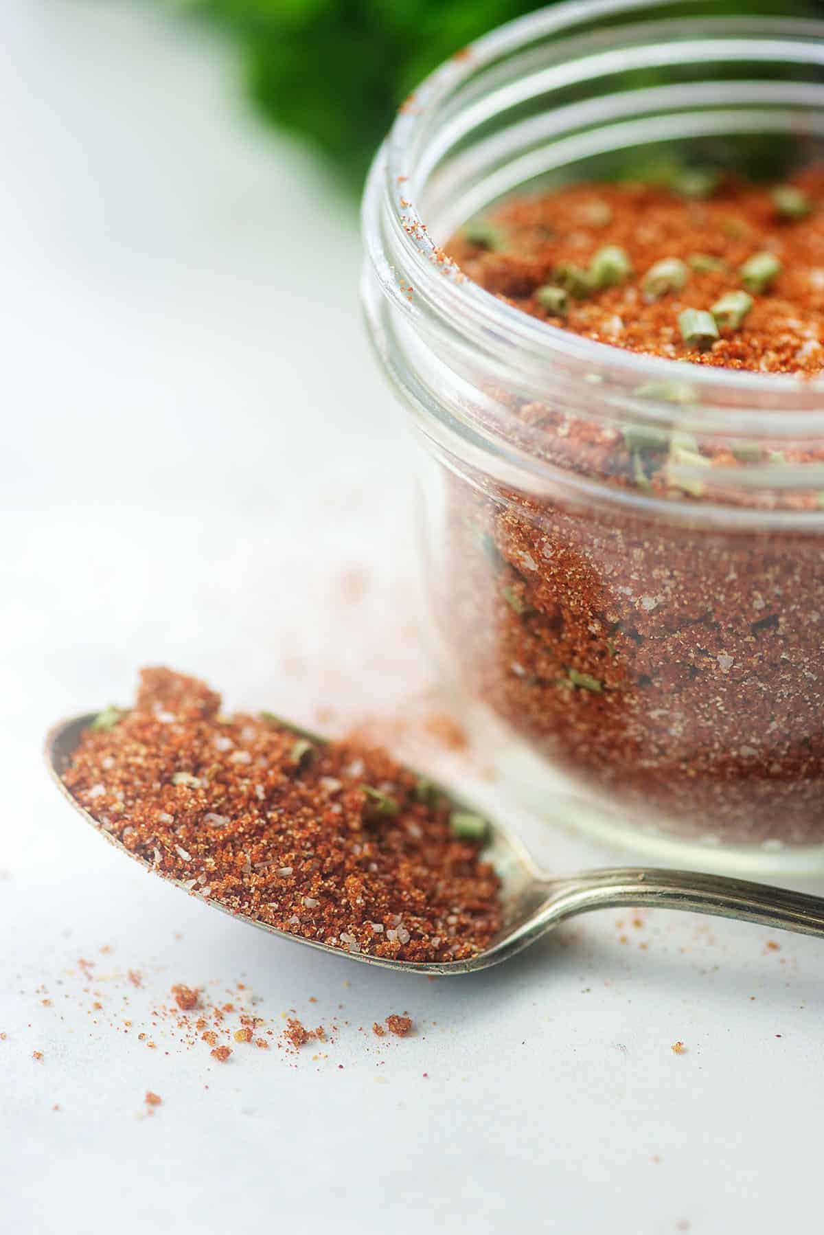 dry rub recipe for chicken on vintage spoon