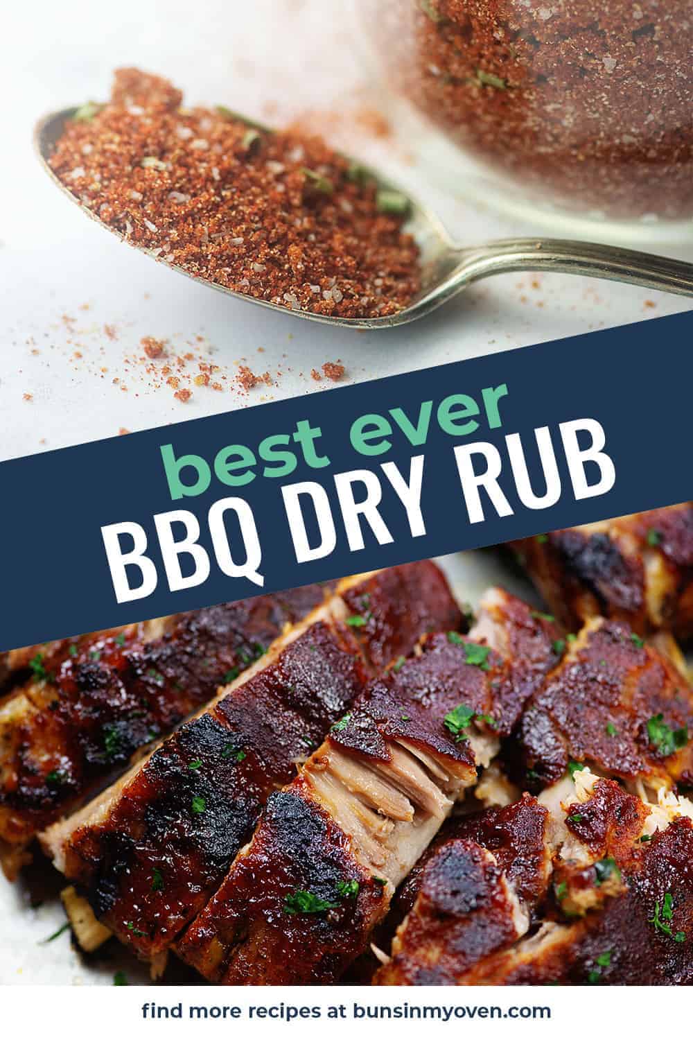 photo collage of dry rub recipe