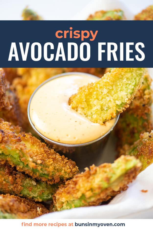 crispy avocado fries with ranch for dipping.