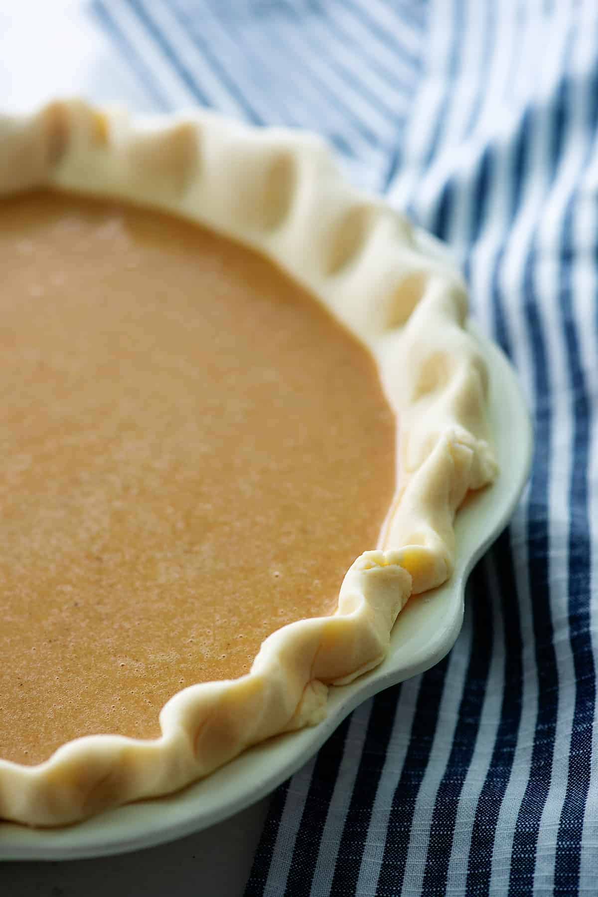 pie filling in crust.