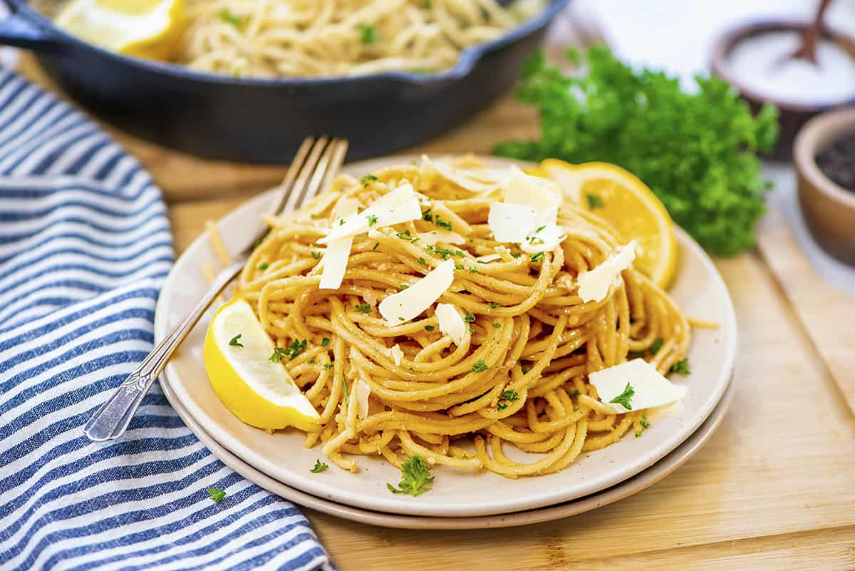 Browned Butter Lemon Garlic Pasta