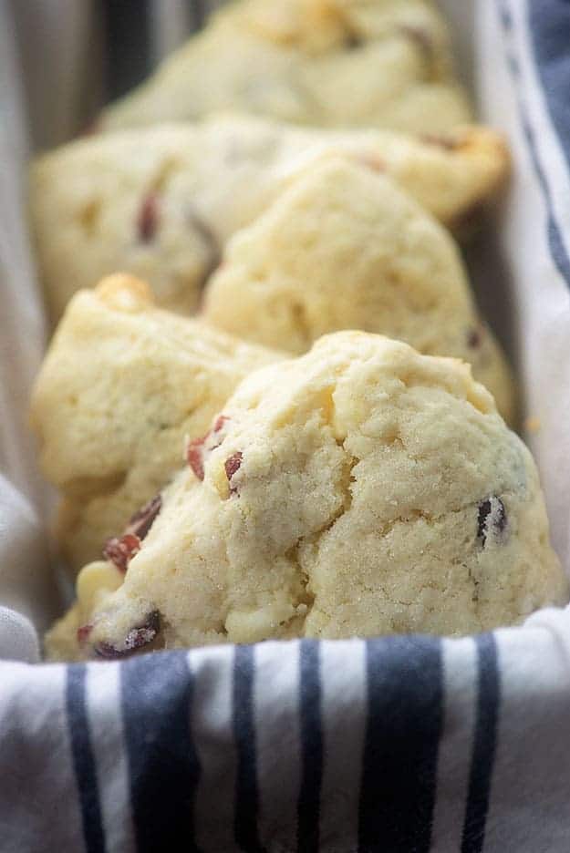 White Chocolate Cranberry Scones