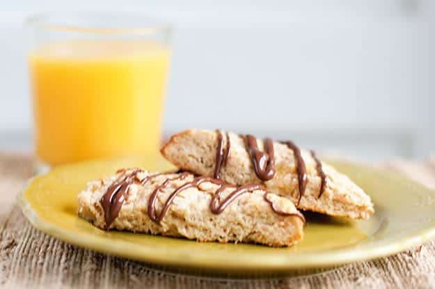 banana nutella scones