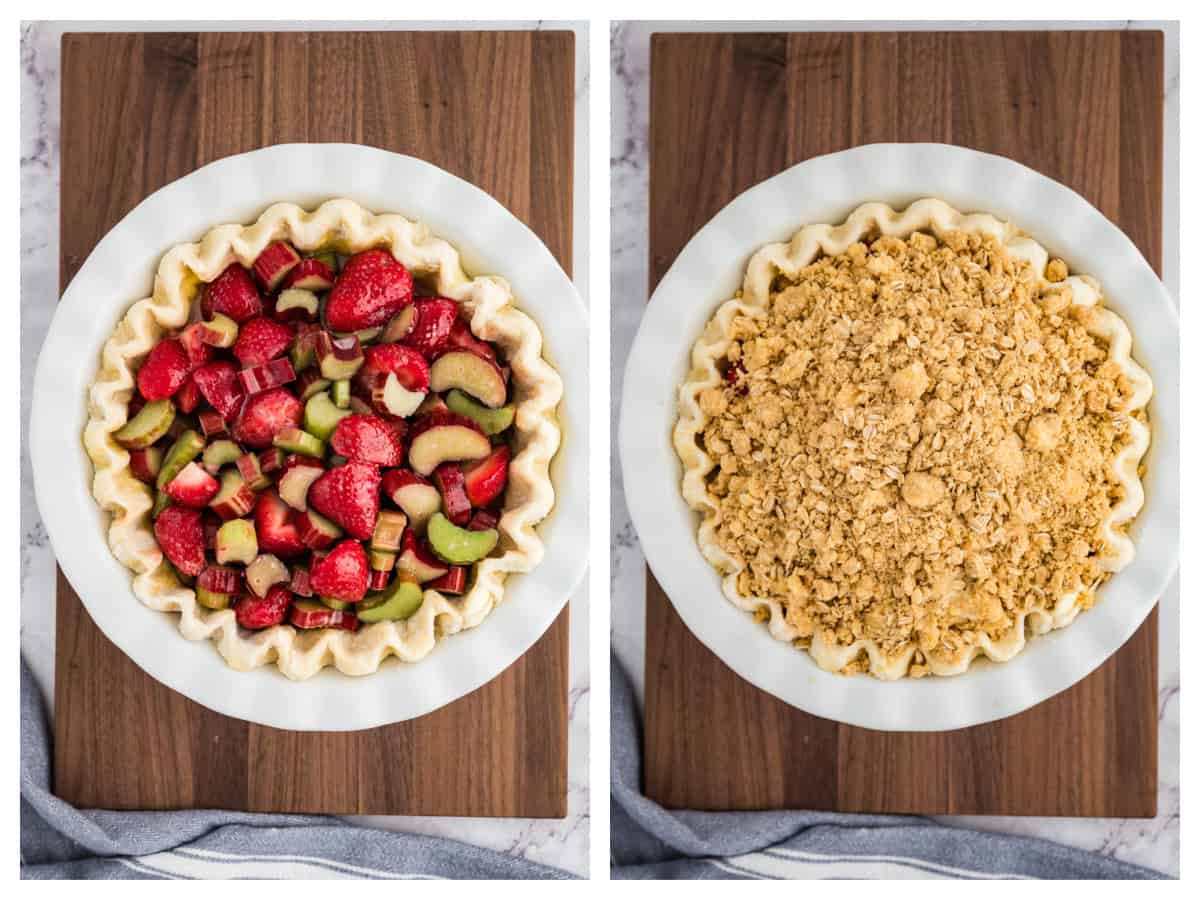 Assembled pie.