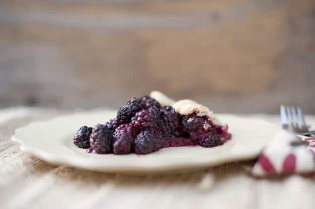 Blackberry Crostata on a plate 