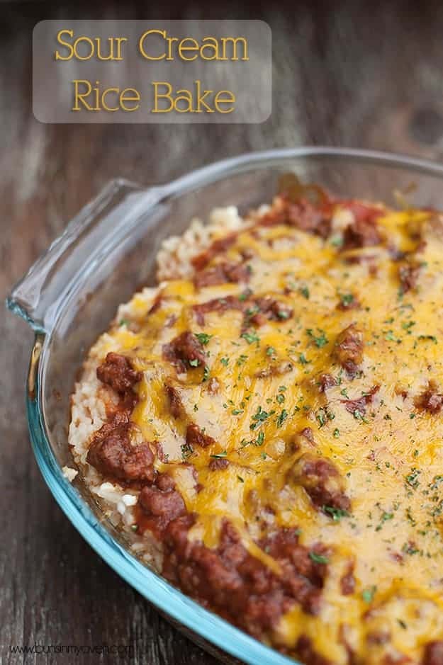 sour cream rice bake