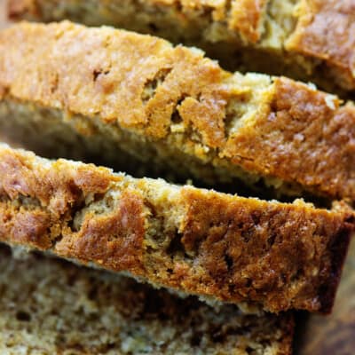 thick sliced banana bread