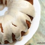 A pumpkin cake on cake stand