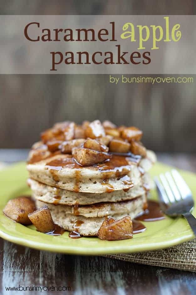 caramel apple pancakes recipe