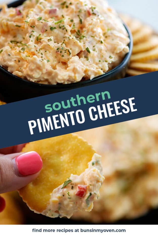 collage of pimento cheese images.