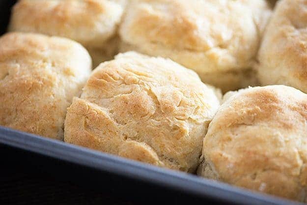 easy homemade biscuits in baking dish