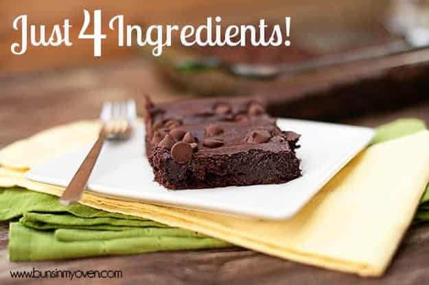 A piece of chocolate pudding dump cake.