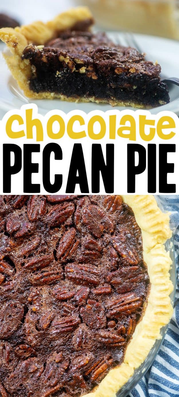 collage of pecan pie images.