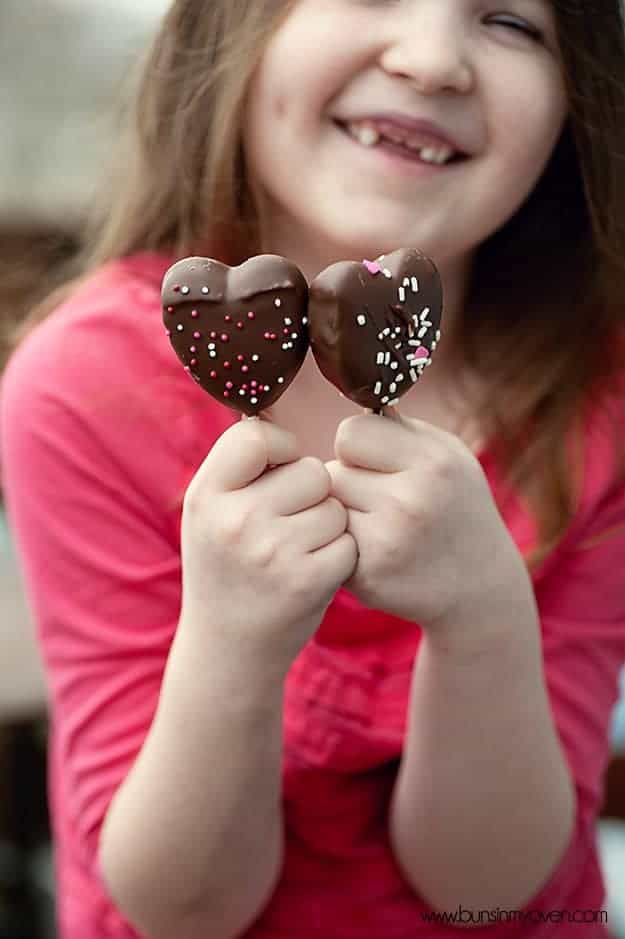 chocolate covered peeps hearts recipe