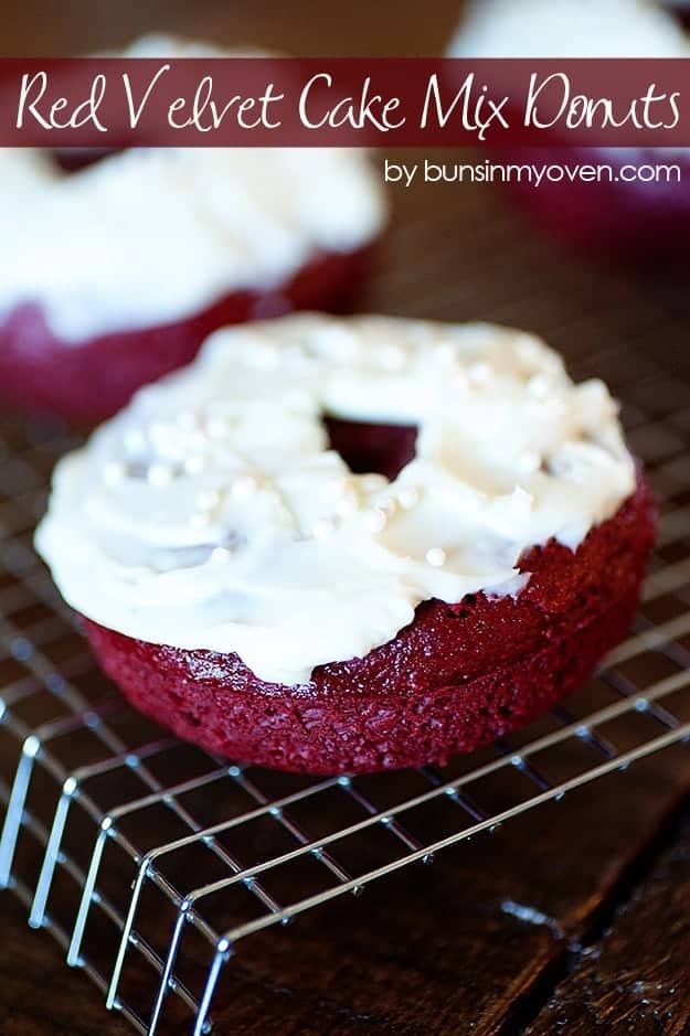 red velvet cake mix donut recipe for valentine's day