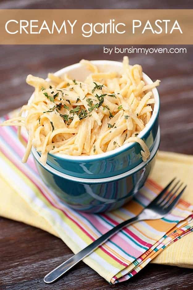 One Pot Creamy Garlic Pasta Recipe | Buns In My Oven