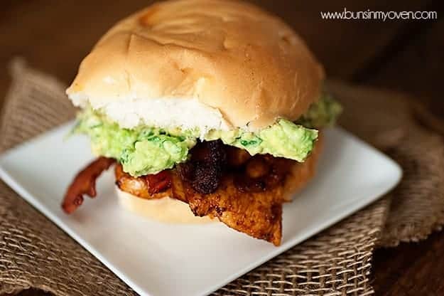 Chicken Fajita Sandwiches with Bacon and Guacamole