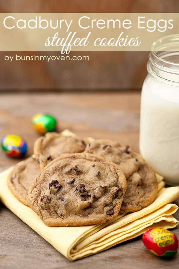 cadbury creme egg stuffed cookies recipe