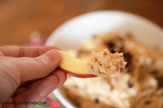 Peanut Butter Toffee Apple Dip