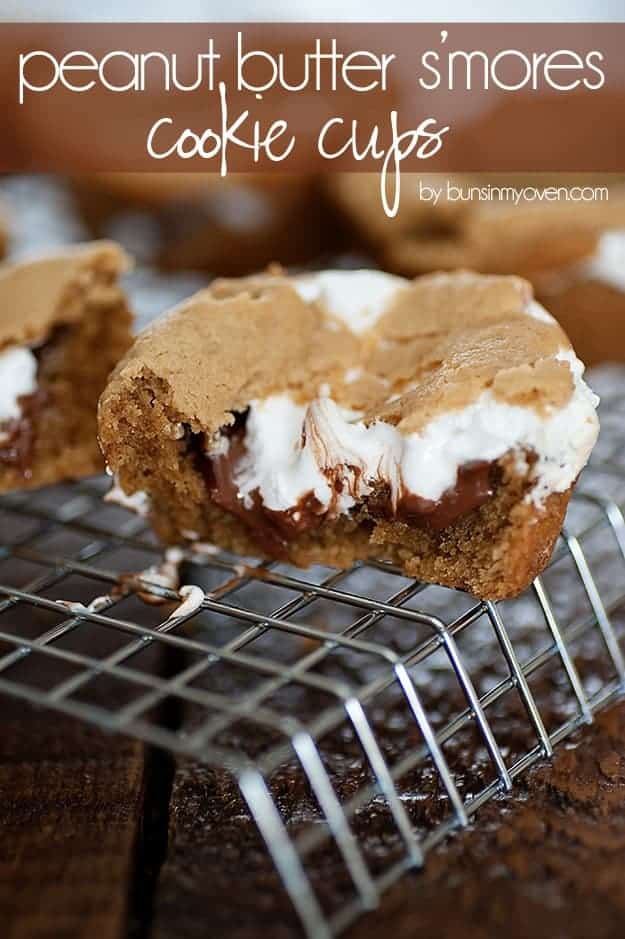 Peanut Butter S'mores Cookie Cups recipe