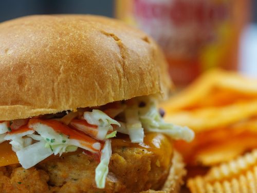 The BEST Burgers with Ranch Slaw