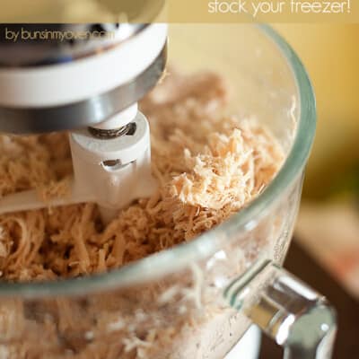 http://www.bunsinmyoven.com/2013/04/07/crockpot-shredded-chicken-a-favorite-for-freezer-meals/