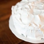 AA close up of meringue topped pie plate.