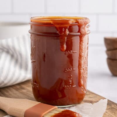 Jar of tangy Carolina bbq sauce.