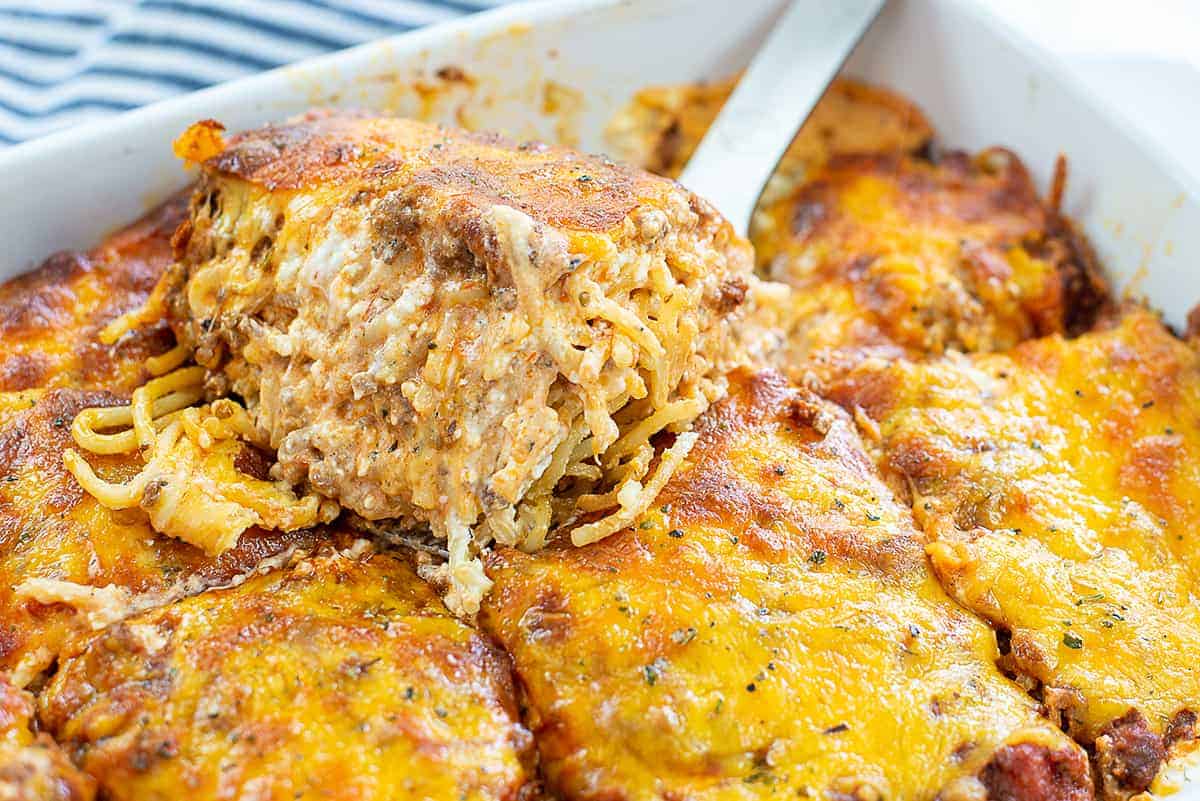 Creamy Baked Spaghetti