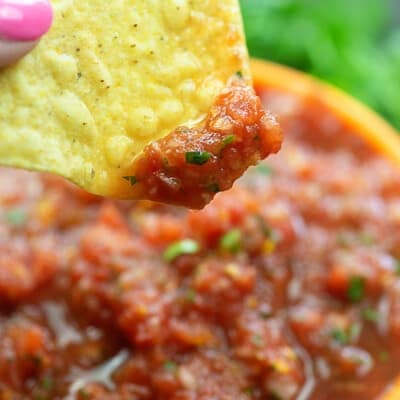 This easy salsa recipe comes together in minutes and tastes just as good as Chili's salsa!