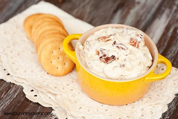 Creamy Parmesan Dip with Bacon and Caramelized Onions - perfect for game day!