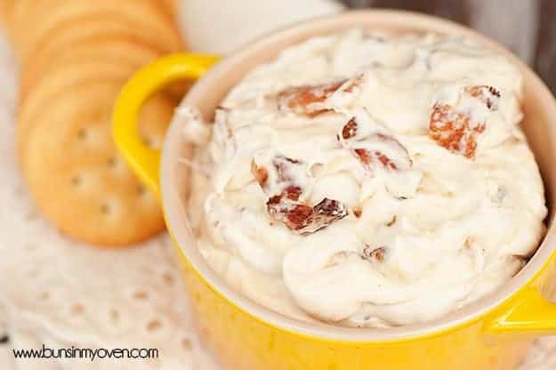 Creamy Parmesan Dip with Bacon and Caramelized Onions - perfect for game day!