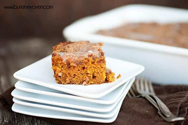 Cinnamon Swirled Pumpkin Coffee Cake - dense and creamy like a pumpkin pie! 