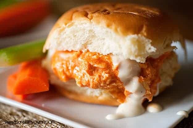 buffalo chicken pulled sandwiches recipe